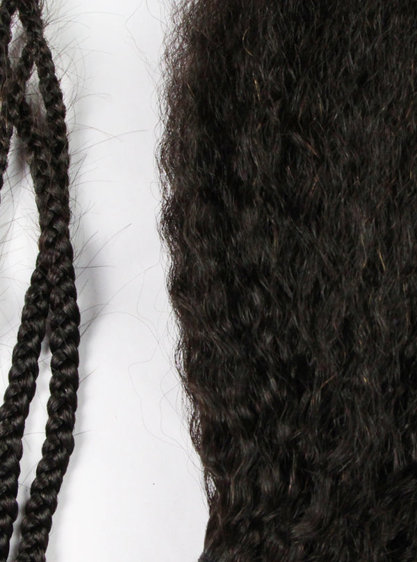 easy hairstyles braids, Kinky Blow-out Closures